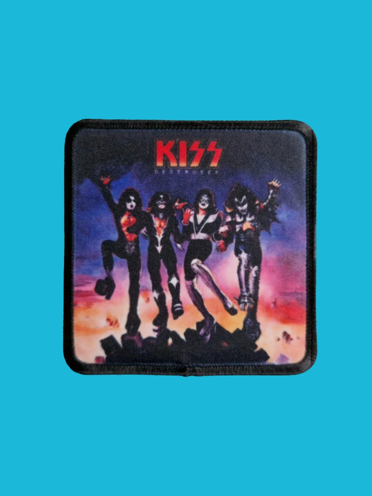 Patch KISS - Destroyer - Imprimé - Carré de 7,5 x 7,5 centimètres